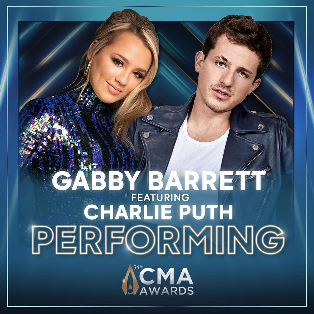 ギャビー・バレットのインスタグラム：「For the FIRST TIME EVER, Charlie & I will be performing “I Hope” at the CMA Awards! Tune in on Wed, Nov. 11th on ABC 🌟 #CMAawards 🤠」