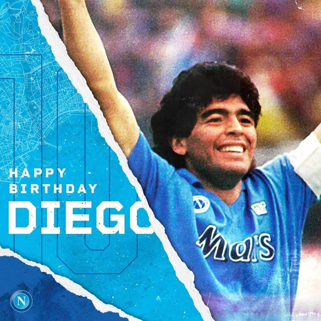 SSCナポリさんのインスタグラム写真 - (SSCナポリInstagram)「🎂 Happy Birthday @maradona! 🥳 #DIE60  💙 #ForzaNapoliSempre」10月30日 8時00分 - officialsscnapoli