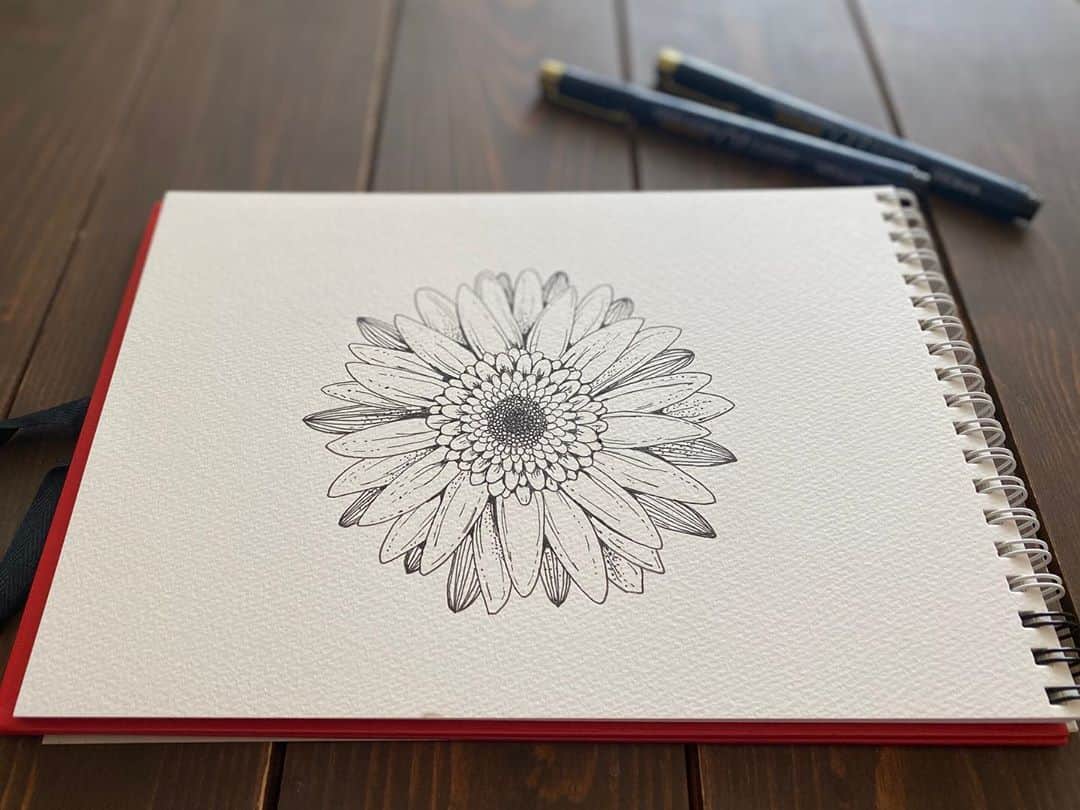 玉置成実さんのインスタグラム写真 - (玉置成実Instagram)「おはようございます。  早起きしたので #朝活 。 ふと、お花が描きたくなったので🌼  #drawing #flower」10月30日 9時39分 - nm_tmk