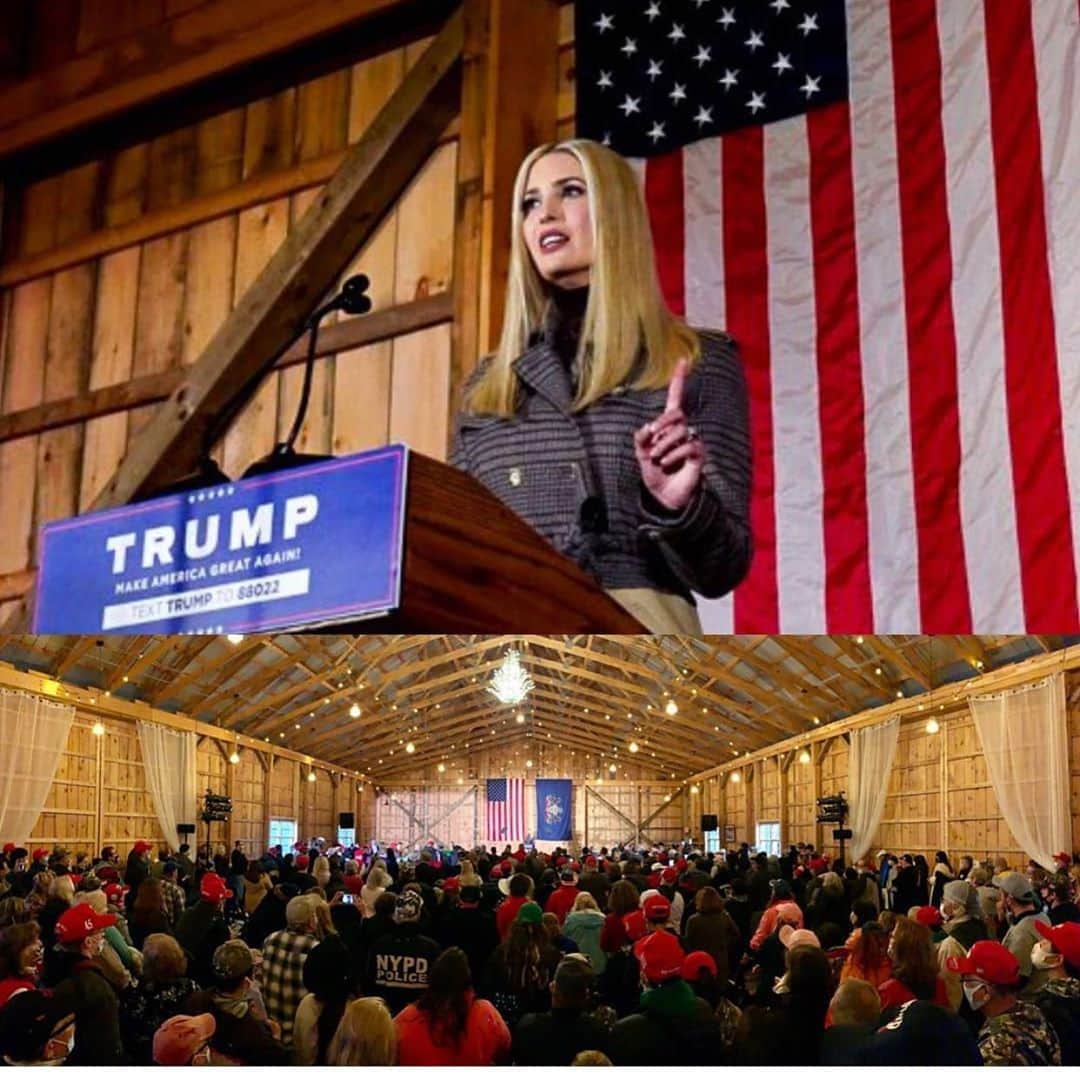 イヴァンカ・トランプのインスタグラム：「Great day in Pennsylvania campaigning for @realdonaldtrump !  Let’s win another historic victory on November 3rd and Make America Greater than Ever Before!  [Text Vote to 88022]」
