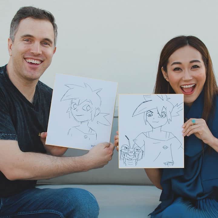福原かれんのインスタグラム：「[ GIVE AWAY ] Part 2 of my Q&A with Rad is out! Head on over for a chance to win original art 🤗 Special thanks to Dreamworks ✨ Swipe left for Rad’s cat Yumyan!」