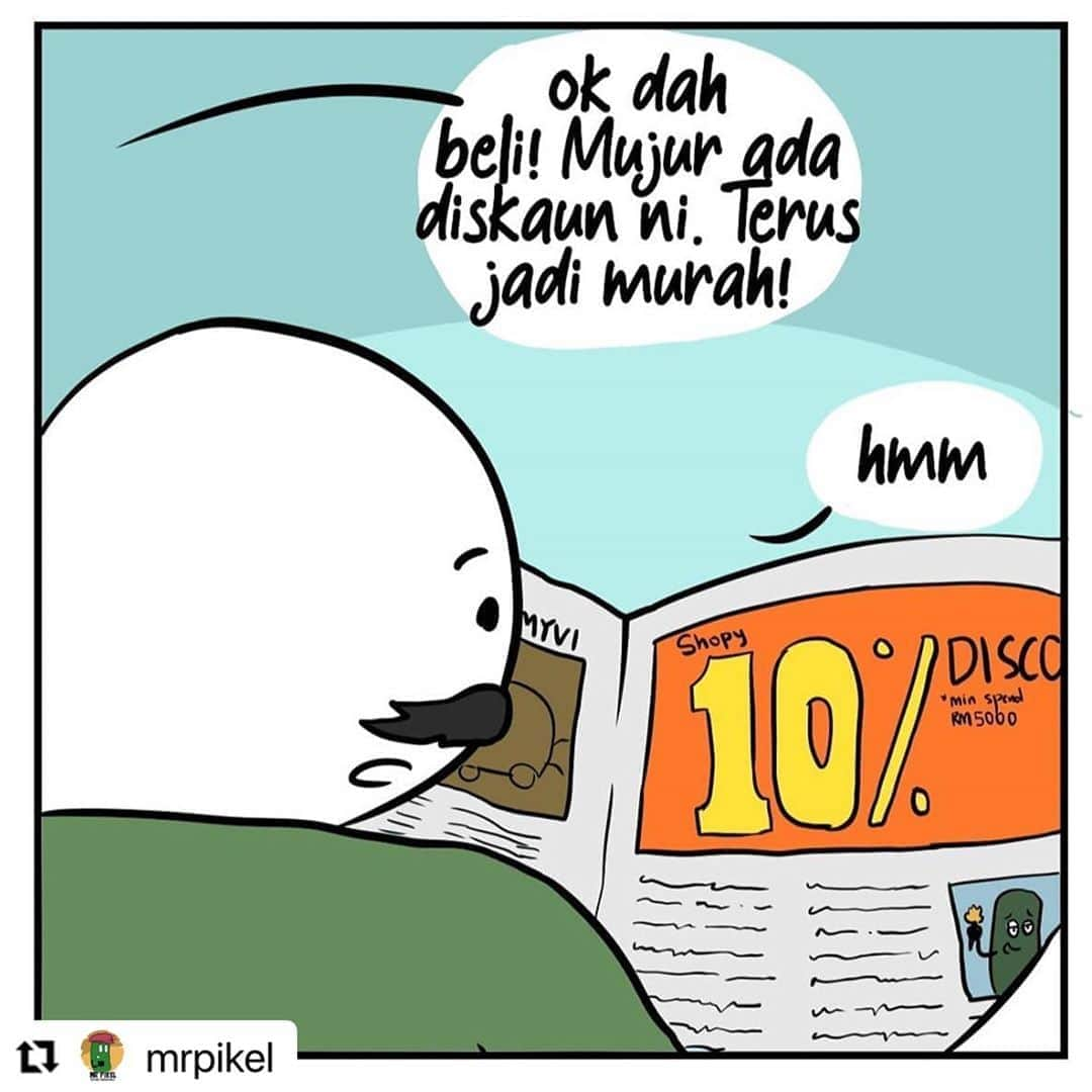 Koleksi Komik Malaysiaさんのインスタグラム写真 - (Koleksi Komik MalaysiaInstagram)「#Repost @mrpikel with @make_repost ・・・ DISKAUN⁣ ⁣ Diskaun bukan semata mata diskaun ye.⁣ . .  KORANG LAYAN BUNDLE TAK?  Min nak kasi harga paling baik dengan barang super baik. Boleh follow @koleksibundlemalaysia dan stay tuned utk dapatkan barang barang keras ni!  ⁣⁣⁣⁣⁣⁣⁣⁣⁣⁣⁣⁣⁣⁣⁣⁣⁣ #komikmalaysia #gengkomikdigital #gengkomik #komiklawak #lawak #komik #kelakar #koleksikomik #komikmelayu #comics #pencurikomik #lawakdeep #lawaking #comic #lawakhangit #koleksikomik #mrpikel⠀」10月30日 21時16分 - tokkmungg_exclusive