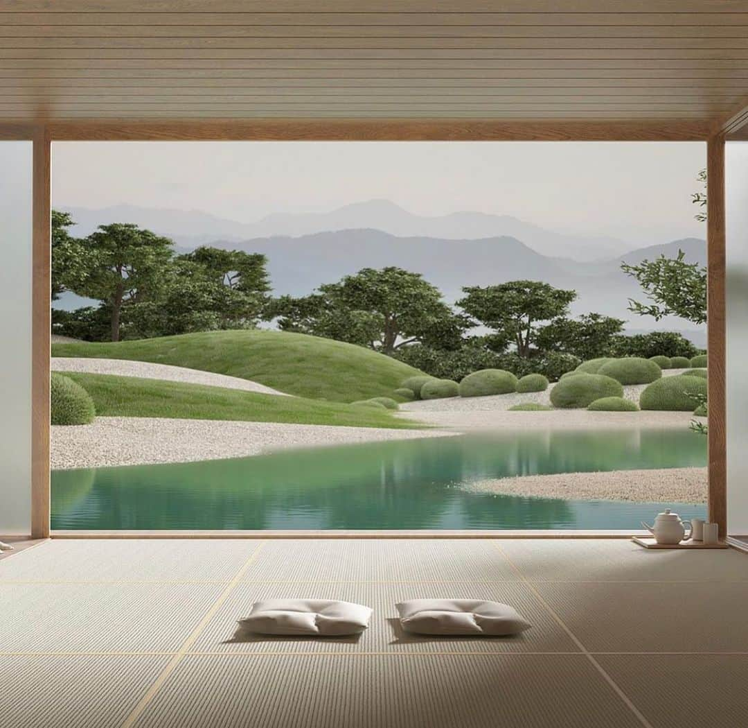 池内ヨシカツさんのインスタグラム写真 - (池内ヨシカツInstagram)「sixnfive curates a collection of #architectural scenes that reflect the minimal, understated beauty of japanesegardens. while gardening in japan serves as an exercise in meditation, the studio uses #CGI to mindfully create the fictional series to inspire introspective contemplation in the viewer😄」10月30日 21時46分 - yoshikatsu_ikeuchi