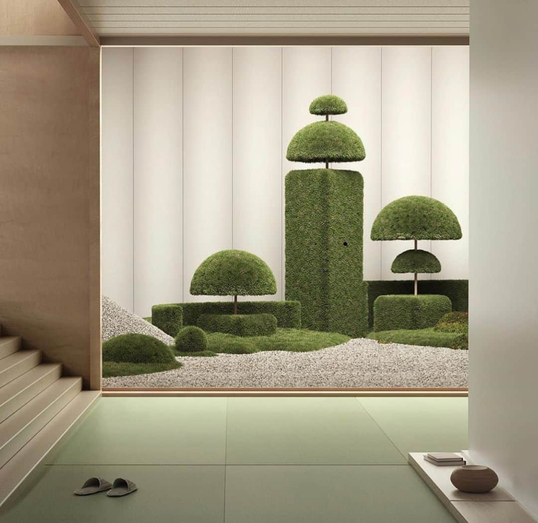 池内ヨシカツさんのインスタグラム写真 - (池内ヨシカツInstagram)「sixnfive curates a collection of #architectural scenes that reflect the minimal, understated beauty of japanesegardens. while gardening in japan serves as an exercise in meditation, the studio uses #CGI to mindfully create the fictional series to inspire introspective contemplation in the viewer😄」10月30日 21時46分 - yoshikatsu_ikeuchi