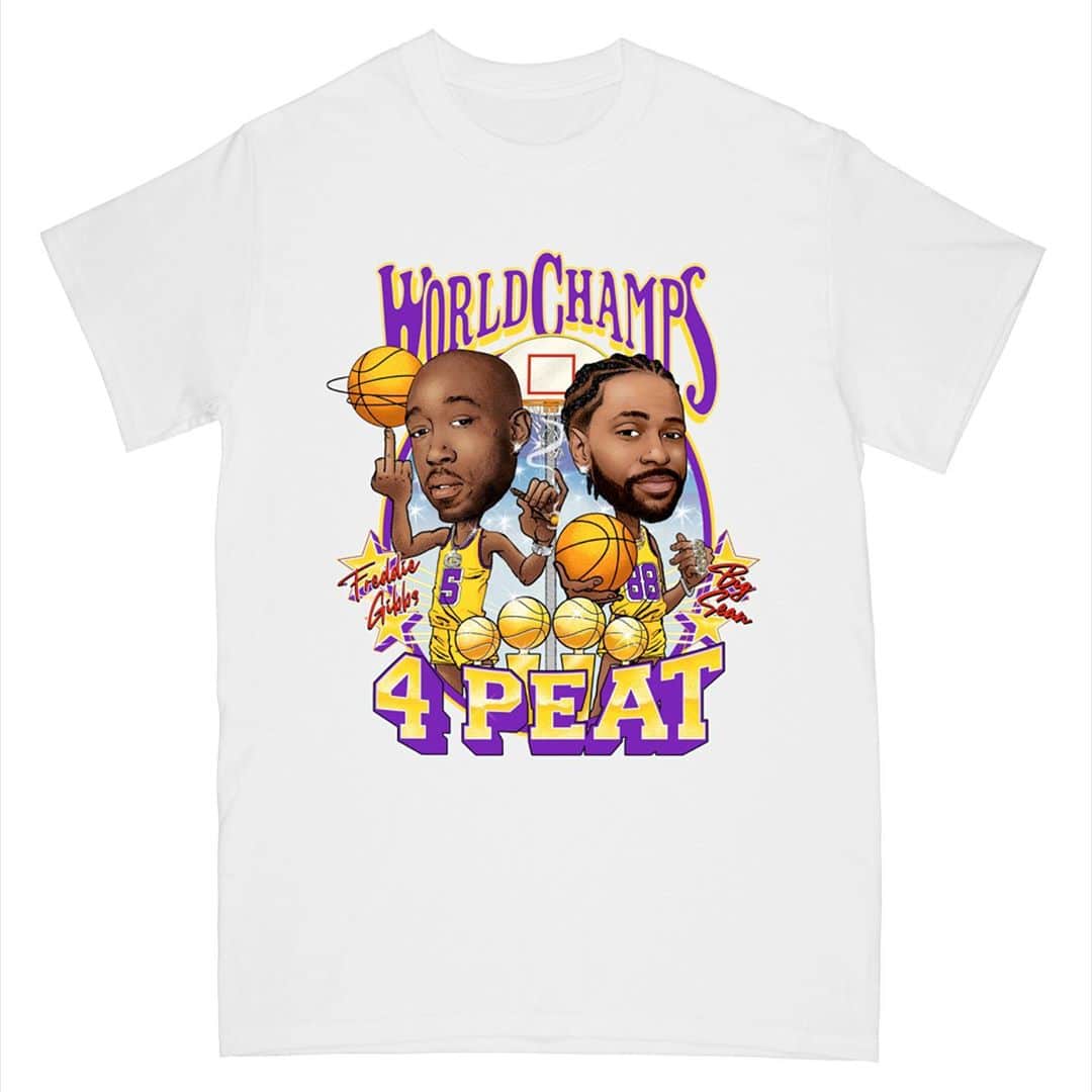 Freddie Gibbsのインスタグラム：「Official Championship Merch  Now Available at the Grand Opening of Kane Comics  Kanecomics.shop   Link in Bio   🏆🏆🏆🏆  #4THANGS」