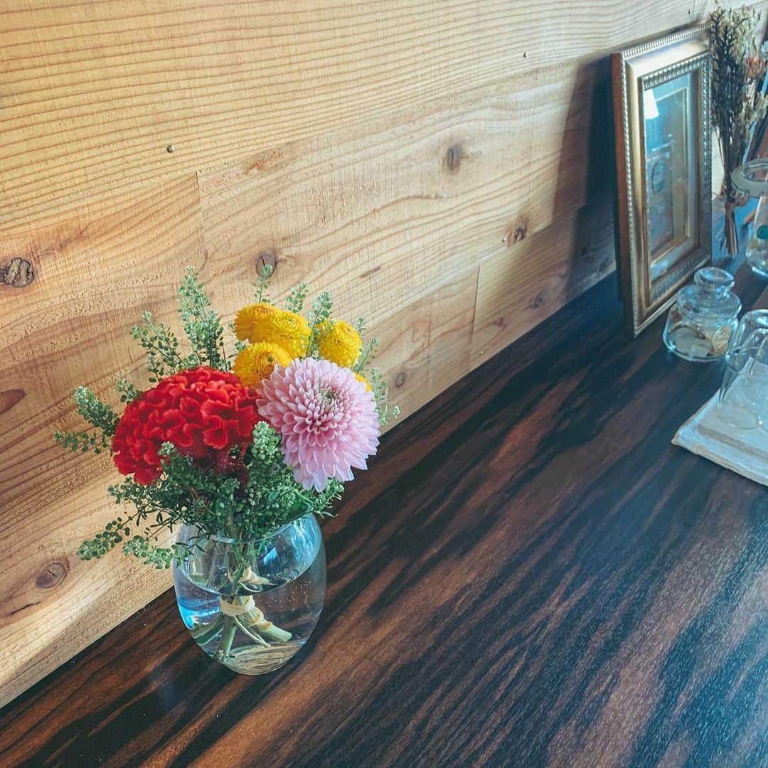 髙林梢絵さんのインスタグラム写真 - (髙林梢絵Instagram)「今週の石本商店のお花🌼 毎週かわいいですが、今週もかわいいです😭 葉っぱが一足早く紅葉してます🍁 黄色くてまるまるしてる菊も、 とってもキュート。 ・ 2枚目。赤のケイトウと ピンクのダリア、黄色い菊、 ファンシーな色合いの組み合わせ ほんとうに元気が出ます☺️ ・ 3枚目。 パンプキンな形の実は「ナス」 だそうです🎃びっくり〜 それと一緒にいけてあるのは バラの実。ローズヒップ！ ガーベラは毎週いろんな色合いで 登場してくれる、通年選手💪 ・ 4枚目。 いろいろなピンクの組み合わせ💓 このバラ、香水みたいな いいにおいがしました😳 ・ 5枚目。パンプキン😂🎃 日本南瓜だそうです！ あしたは、ハロウィンだーー❤️ ・ ・ お花はすべて、同じく亀田の お花屋さん @fuller_store さん🥰 いつも素敵にありがとうございます！！」10月30日 16時06分 - kozue__oshima
