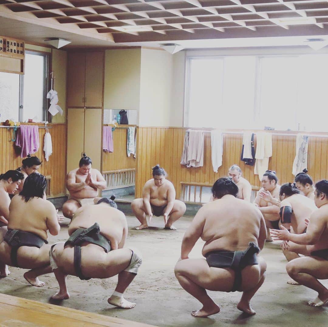 日本相撲協会さんのインスタグラム写真 - (日本相撲協会Instagram)「本日の高砂部屋朝稽古。 大関の朝乃山をはじめ22名の力士が所属しています。 稽古動画はYouTubeチャンネルにて近日公開！ 大相撲十一月場所は、11月8日(日)に初日を迎えます！  @sumokyokai  #大相撲 #sumo #相撲 #力士 #お相撲さん #japanphoto #sumowrestlers #japanculture #高砂部屋　#十一月場所　#朝乃山　#寺沢　#朝弁慶　#深井 #村田」10月30日 17時51分 - sumokyokai