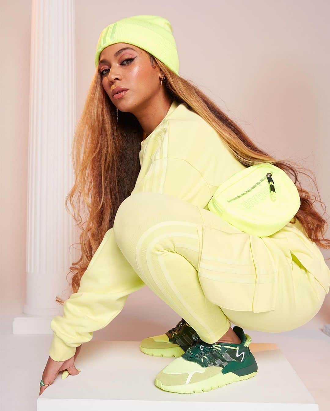 のインスタグラム：「Redesigned with a fresh spin on traditional performance wear, the full adidas x IVY PARK collection is available in stores now. #adidasxIVYPARK #thisismypark」
