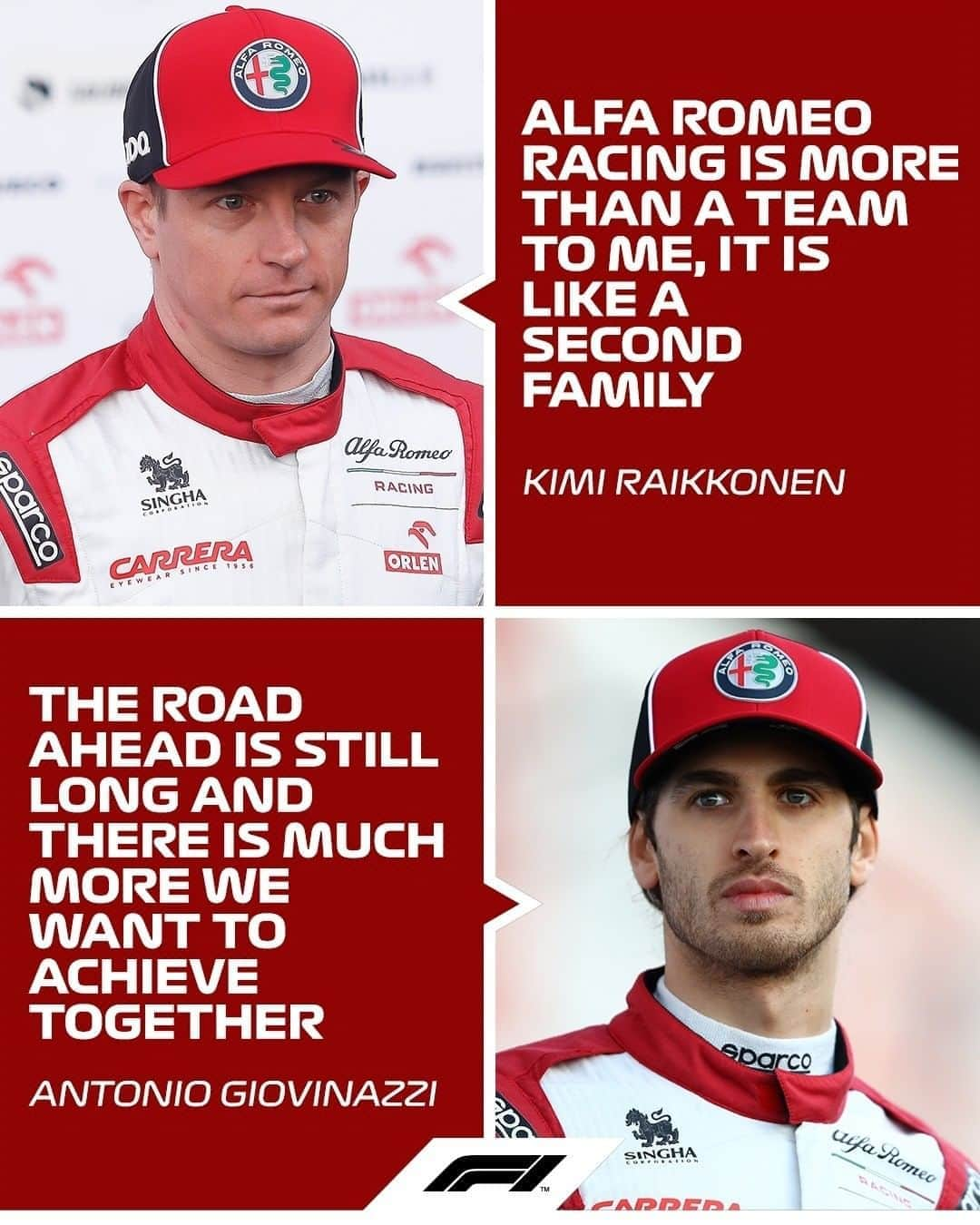 F1さんのインスタグラム写真 - (F1Instagram)「The Gio and Kimi pairing is locked in for another year 👊🔒⁣ ⁣⁣ #F1 #Formula1 #AlfaRomeo #Kimi #Raikkonen #Giovinazzi @alfaromeoracingorlen @kimimatiasraikkonen @antogiovinazzi99」10月30日 18時10分 - f1