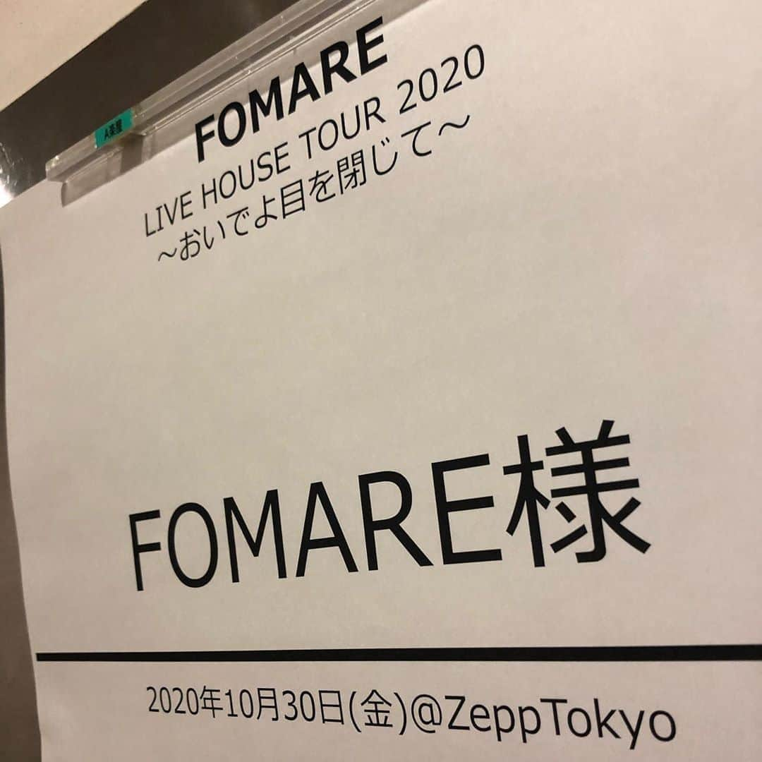 橋本塁さんのインスタグラム写真 - (橋本塁Instagram)「今日の現場はFOMARE「LIVE HOUSE TOUR 2020」~おいでよ目を閉じて~ライブ撮影！今日も今日とてヴァシャっと撮るど！ #fomare #サウシュー #ruihashimoto #橋本塁 #フォマレ」10月30日 18時40分 - ruihashimoto