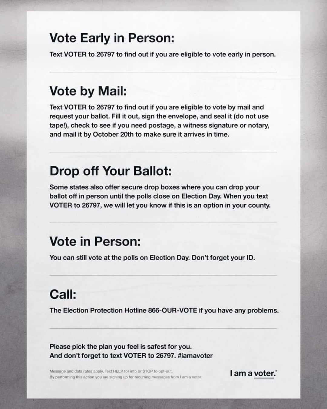 メリッサ・ベノイストさんのインスタグラム写真 - (メリッサ・ベノイストInstagram)「Today is the launch of Voting Season! And it is absolutely critical to make your voting plan today – whether it be by mail, early in person, or at the polls on Election Day. Text VOTER to 26797 to make your plan now. #octobervoter #iamavoter @iamavoter」10月7日 3時58分 - melissabenoist