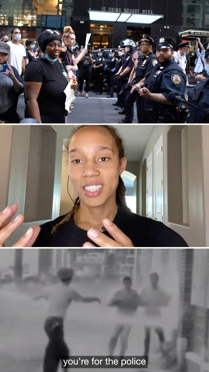 ブリトニー・グリナーのインスタグラム：「I sat down with @realjaywilliams to talk about police reform as the daughter of a police officer, and that this election will be MY FIRST TIME VOTING. Please make sure you’re registered to vote in your state and make your plan for how you’re gonna vote!   Check out @wave.tv and @bethemoment.tv to see the rest of the series! 🔥」