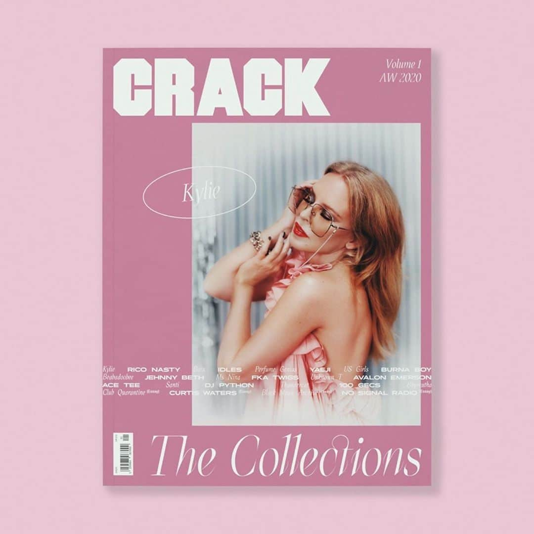 カイリー・ミノーグさんのインスタグラム写真 - (カイリー・ミノーグInstagram)「💗🤍💗 #Repost @crack_magazine ・・・ The year is 2020. Let's dance through all our fears.⁠ ⁠ @kylieminogue is the first cover of The Collections, our limited edition magazine compiling the best of the year with four new cover stories. She speaks at length with our editor, @loufbrai, about a lifetime of disco and dominance.⁠ ⁠ Pre-order now, tap on the cover. #StillIndependent.⁠ ⁠ Photography @jenny__brough⁠ Stylist @daveysutton⁠ Assistant Stylists @_stevenhuang and @georgeejones⁠ Hair and Makeup @christianvermaak⁠ Set Design @ibbynjoya⁠ ⁠ #Kylie wears @preenbythorntonbregazzi dress, @gentlemonster sunglasses with chain and an archive @trustjudyblame bracelet」10月7日 4時49分 - kylieminogue