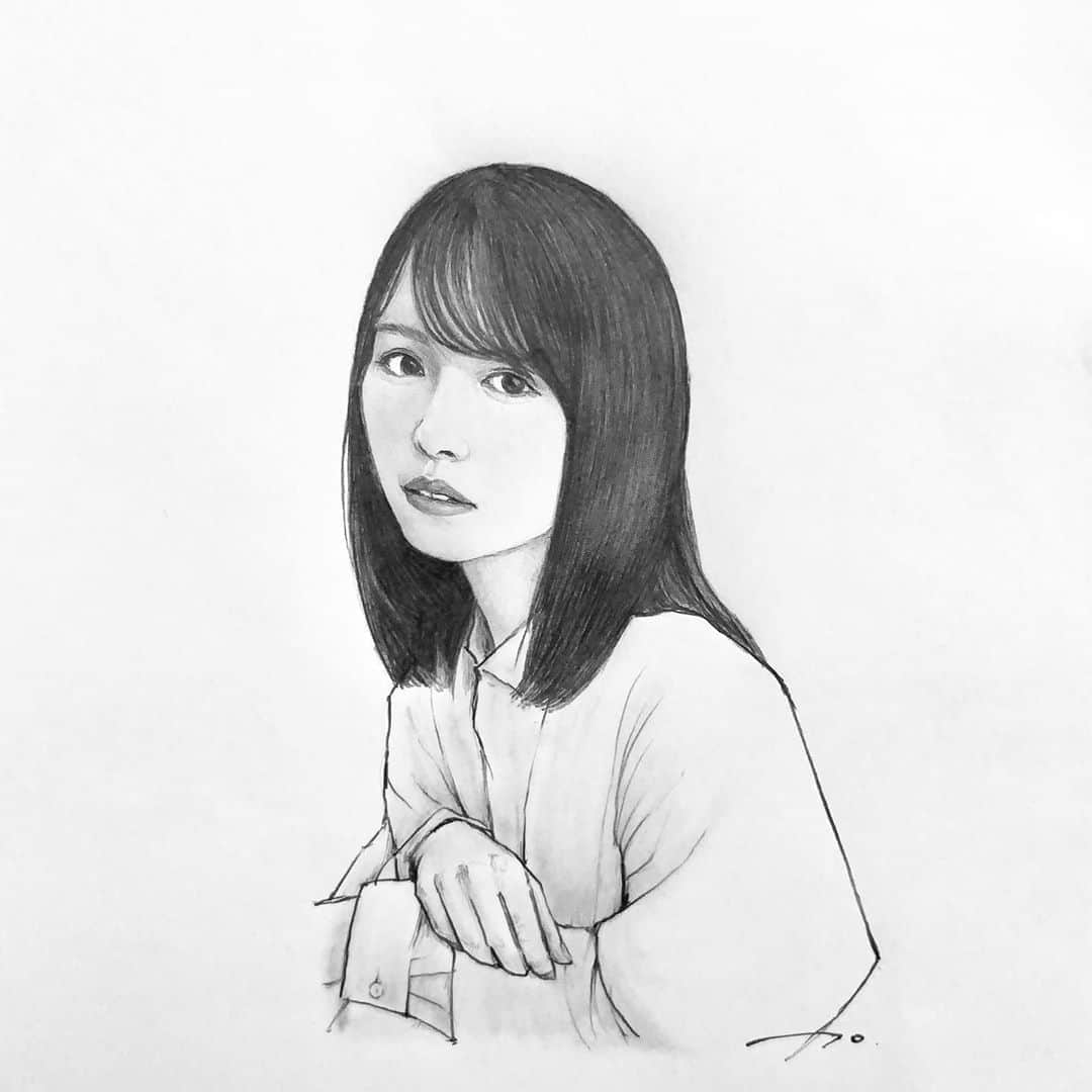 逢坂庵さんのインスタグラム写真 - (逢坂庵Instagram)「sketch1007 ・ ・ #pencilart #portraitsketch #illustration #illustagram #monochrome #artwork #staedtler #nagahamaneru #nerunagahama #keyakizaka46 #鉛筆画 #人物画 #素描 #モノクロイラスト #イラスト #イラストグラム #美人画 #欅坂46 #長濱ねる」10月6日 20時14分 - ohzaka_an