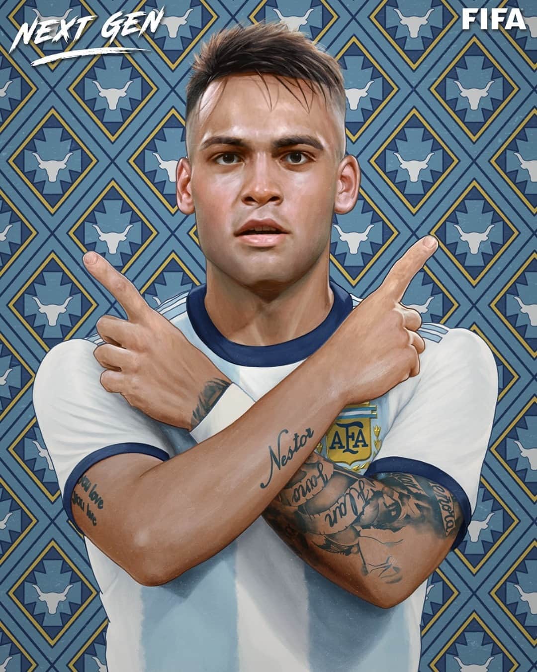 FIFAワールドカップさんのインスタグラム写真 - (FIFAワールドカップInstagram)「The #WorldCup’s #NextGen 🎨✨ 🇦🇷 @lautaromartinez: Argentina’s fierce bull. Power, strength and goalscoring prowess that’s set to be unleashed on South American #WCQ.」10月6日 20時35分 - fifaworldcup