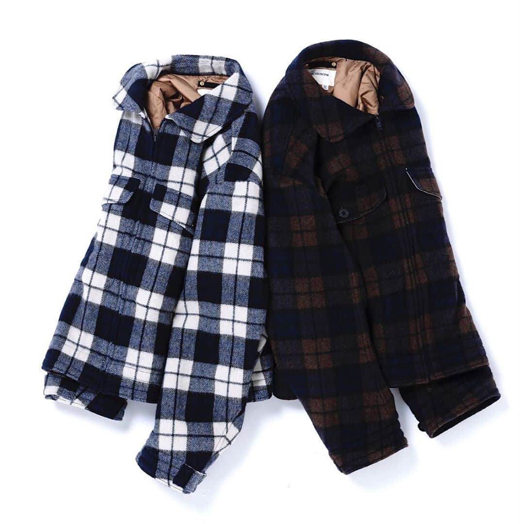 のインスタグラム：「. . . . 【Released in October】 . . . AN080 WOOL CHECK FLIGHT JACKET WHITE / BROWN . . . @anachronorm262 . . . #anachronorm #contextgallery #nakameguro #balanceokayama #okayama」