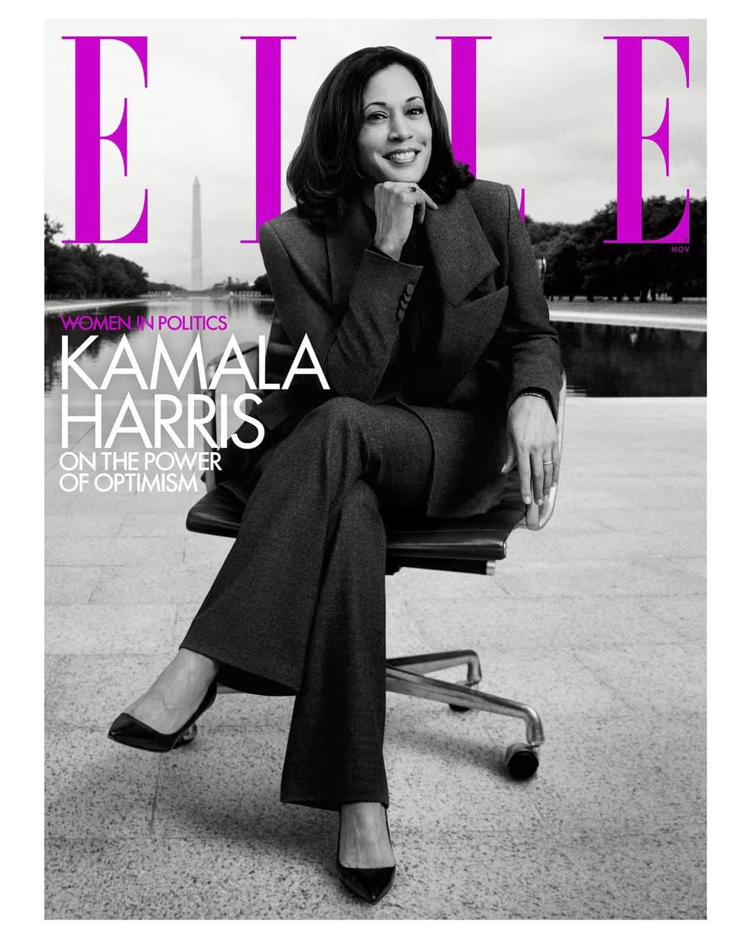 ニーナ・ガルシアさんのインスタグラム写真 - (ニーナ・ガルシアInstagram)「Just 28 days away from Election Day and I’m thrilled to reveal our November cover where we celebrate the historic number of women seeking office from both parties. As New York Republican Representative Elise Stefanik points out in our issue, “Women are more bipartisan” and different studies reveal women tend to make better leaders due to their ability to compromise.   Dignity, optimism, and unity are three of the key words that define US Senator, and VP Candidate, Kamala Harris. Kamala is making history as the first woman of color to lead a major party ticket.     However, the road to full equality is far from complete.  Women comprise 51% of the population but only 25% of the U.S. Senate and 23% of the U.S. House of Representatives according to the 2019 Gender Parity Index published by Represent Women. This is cause to celebrate their every achievement.  Read the exceptional profile written by @smashfizzle #LinkInBio. And thank you 📸 @inezandvinoodh ❤️      ELLE November 2020 @elleusa  Senator and Democratic Vice Presidential Nominee: Kamala Harris @kamalaharris  Written By: Ashley C. Ford @smashfizzle  Photographer: Inez and Vinoodh @inezandvinoodh  Creative Director: Stephen Gan  Fashion Director: Alex White @alexwhiteedits」10月6日 21時00分 - ninagarcia