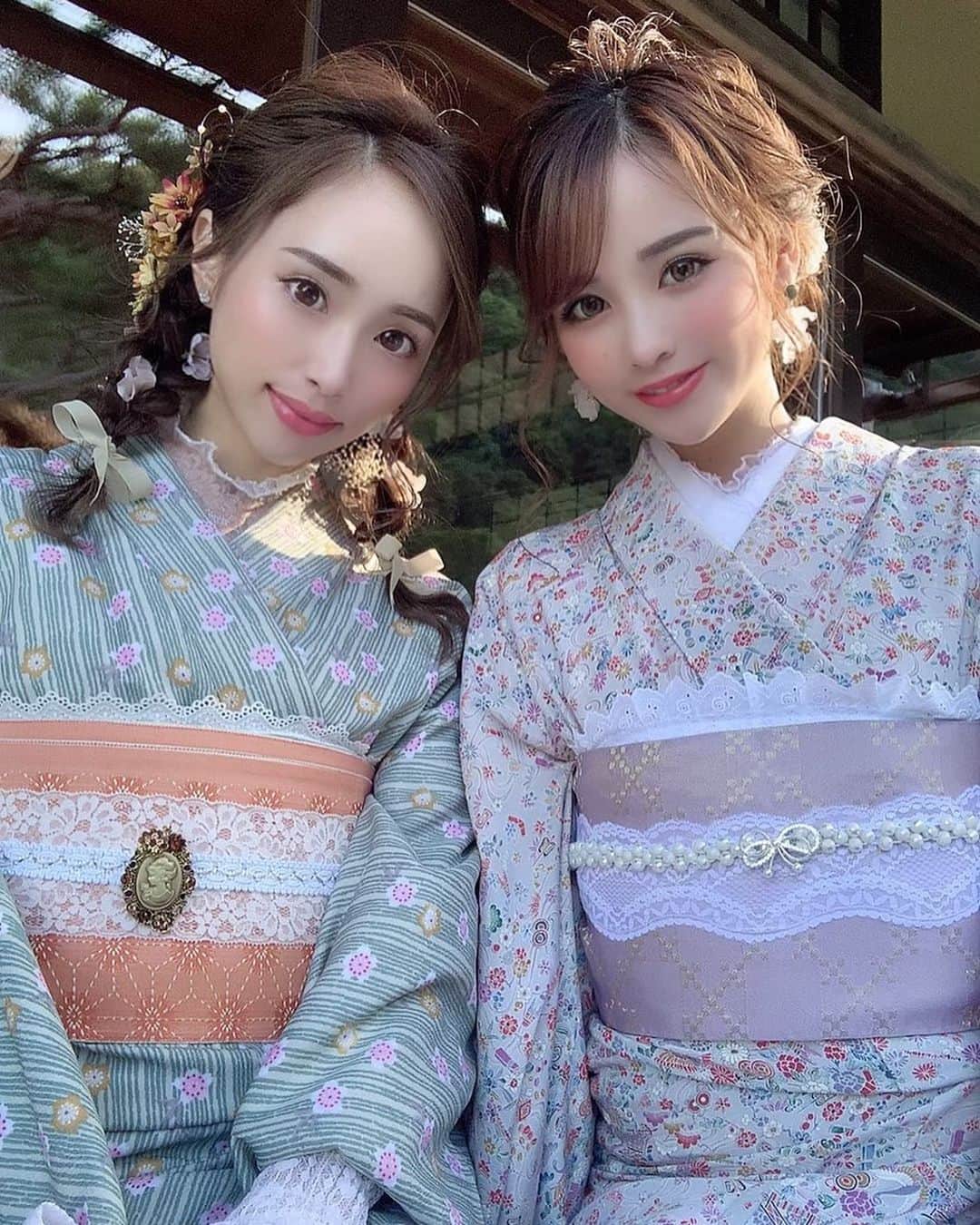 姫奈のインスタグラム：「. . 時差投稿🥰笑 . めっちゃぶりぶりな メルヘンチックなお着物👘 痛くない？大丈夫ソ？☺️笑 可愛すぎててんあげでしたとさっ♡ . . . #京都 #京都観光 #嵐山 #祇園 #着物」