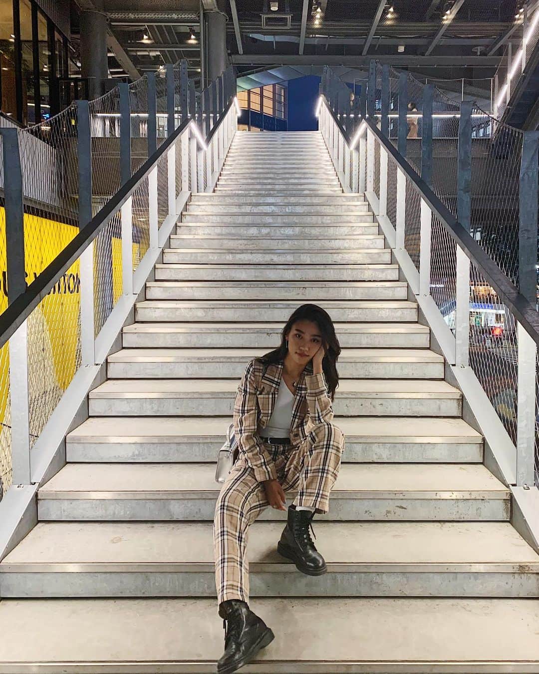 松本優のインスタグラム：「. . #yucode👗 @afends  . . #miyashitapark#ootd#outfit#code#セットアップ#afends」