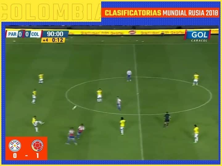 サッカー コロンビア代表チームのインスタグラム：「Regresamos en el tiempo ⏳ 🔙  Un día como hoy, pero en el 2016, vencimos a Paraguay 🇵🇾 con un golazo de Cardona al minuto 9⃣0⃣ 🔥  🎥👇」
