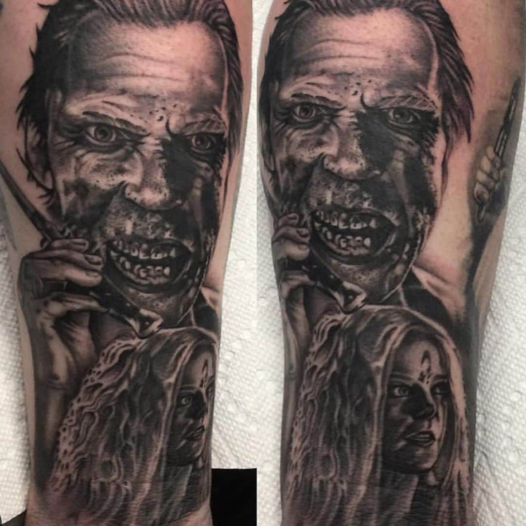 ロブ・ゾンビさんのインスタグラム写真 - (ロブ・ゾンビInstagram)「Another week already?! Well, that means it’s Tattoo Tuesday!!!! 💀💀💀 Another batch of kick-ass tattoos! Sorry I don’t know who did these fine works of art. If it’s you please post in comments. If you want me to see your tattoo your have to post it and #robzombie. I will find it. #tattootuesday #robzombie #sherimoonzombie #houseof1000corpses #fishboy #rainnwilson #sidhaig #billmoseley #31 #doomhead #richardbrake #3fromhell #drsatan #dwightshrute」10月6日 22時30分 - robzombieofficial