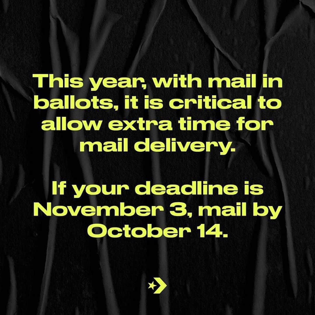 converseさんのインスタグラム写真 - (converseInstagram)「There are only 27 days to go. Do you know how you’re going to vote? Here CONS skateboarder @suminaynay gives you all the details around mail-in voting and how you can be sure your ballot is counted on November 3rd.⁣⁠⠀  ⁣⁠⠀ The time is now. Make your voice heard. Register to vote and check your voting status at vote.converse.com. #ConverseAllStars」10月6日 22時59分 - converse