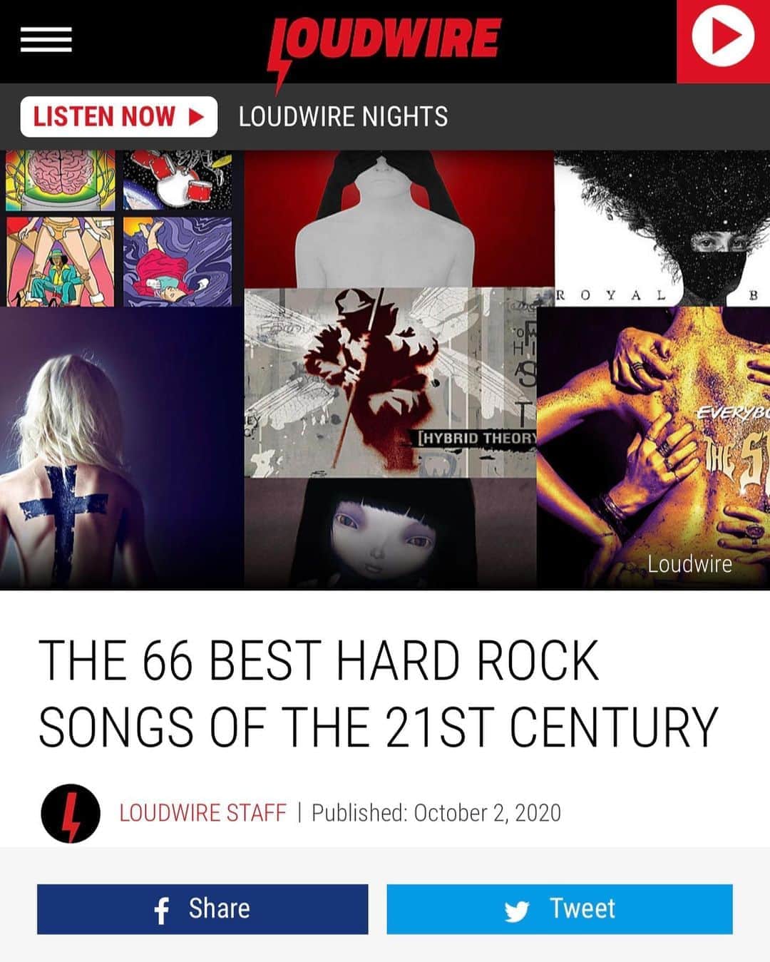 ジー・ヘイルさんのインスタグラム写真 - (ジー・ヘイルInstagram)「Thank you so much to @loudwire for including us as one of your 66 best Hard Rock songs of the 21st century!」10月6日 23時28分 - officiallzzyhale
