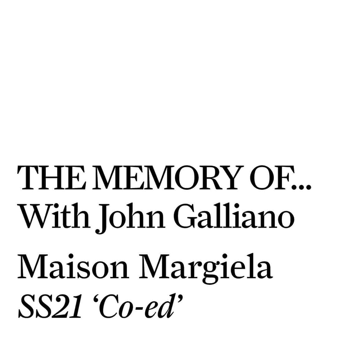 Maison Margielaさんのインスタグラム写真 - (Maison MargielaInstagram)「#MaisonMargiela​ Creative Director ​@JGalliano​ takes listeners on a creative journey through his Co-Ed Collection SS21. Available on Spotify and Apple Podcasts. Link in bio.」10月6日 23時43分 - maisonmargiela