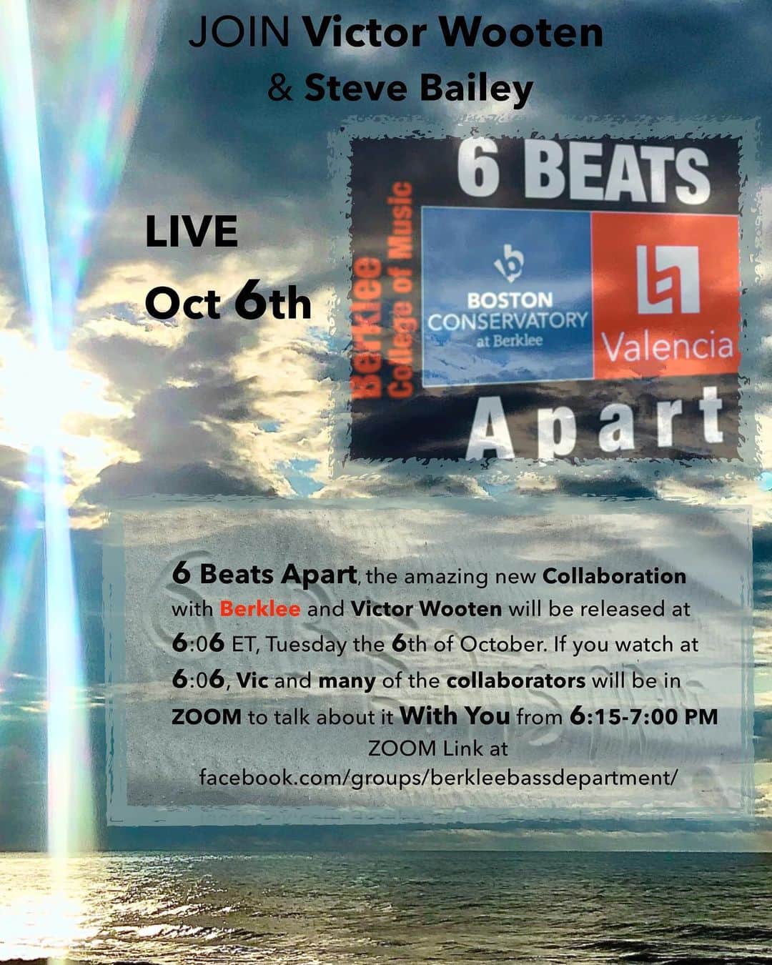 ヴィクター・ウッテンのインスタグラム：「6BeatsApart - Join Steve and me live today after the 6:06 (EDT) release.」