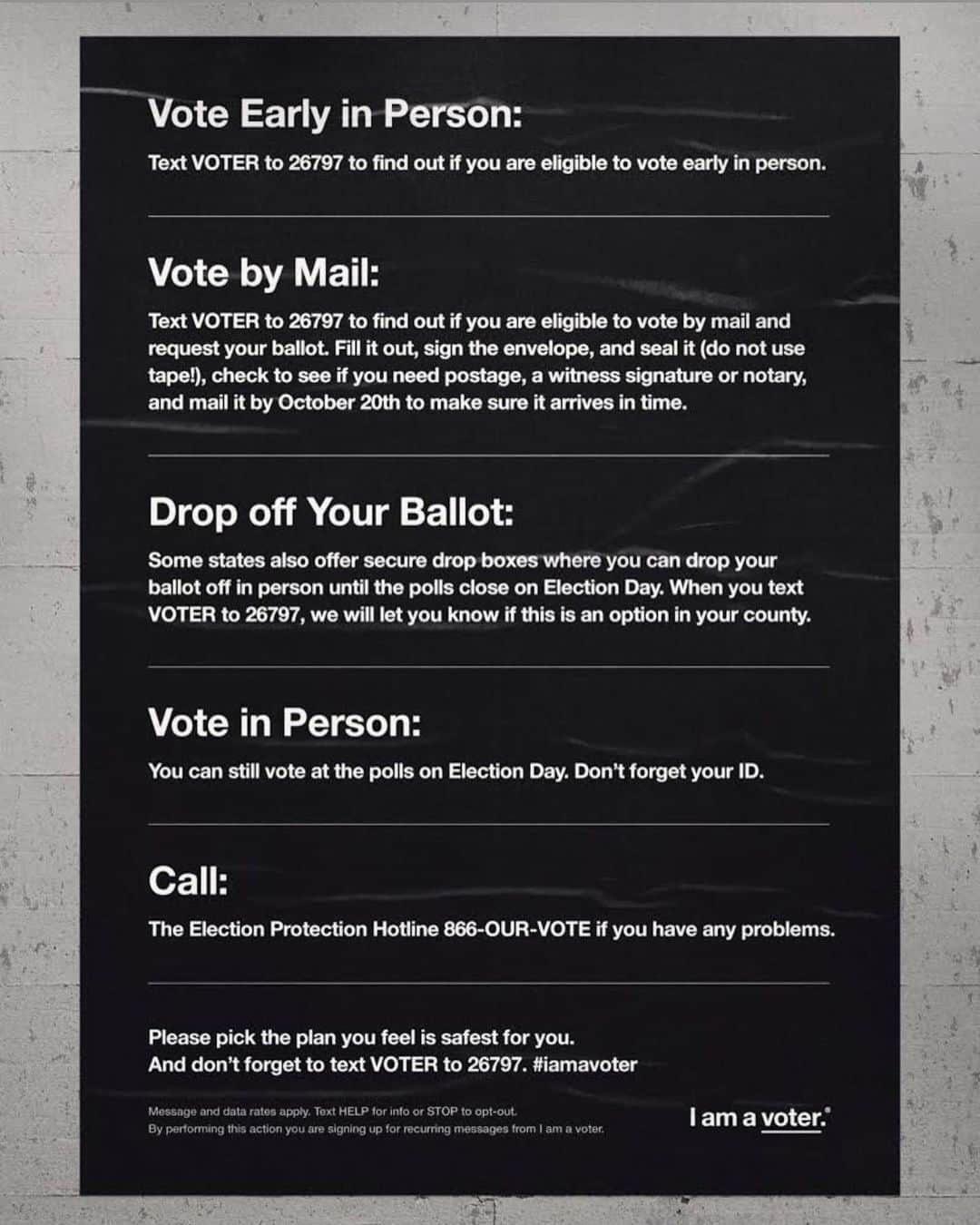 キャサリン・マクナマラさんのインスタグラム写真 - (キャサリン・マクナマラInstagram)「Mᴀᴅᴇ ʏᴏᴜ ʟᴏᴏᴋ ;) Now that I have your attention, swipe → Today is the launch of Voting Season! It’s time to make your voting plan – whether it be by mail, early in person, or at the polls on Election Day. Text VOTER to 26797 for more information #iamavoter @iamavoter #octobervoter」10月7日 1時04分 - kat.mcnamara