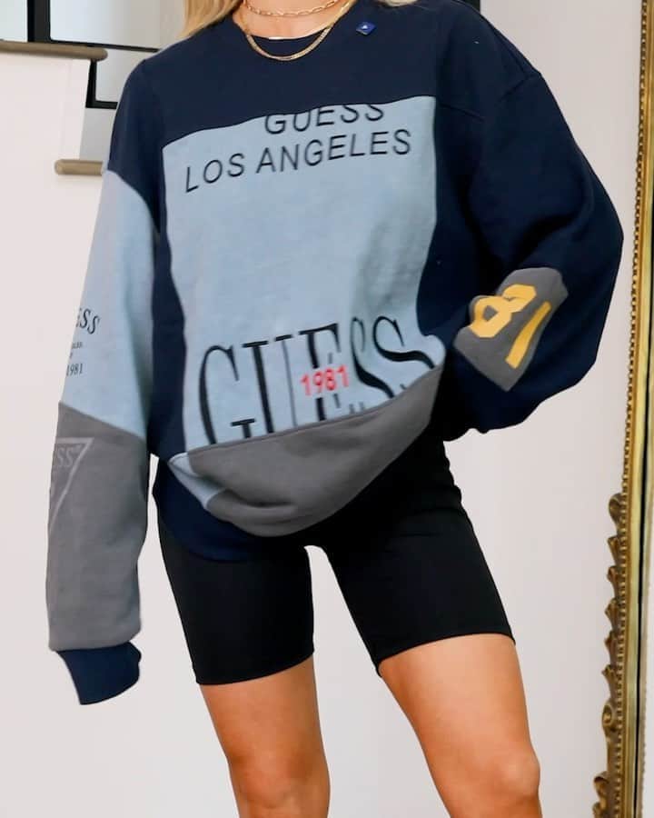 ゲスのインスタグラム：「@delaneychilds shows us the cozy side of streetwear 💫 link in bio to watch her full #StyledByGUESS video + subscribe to our channel for more!」