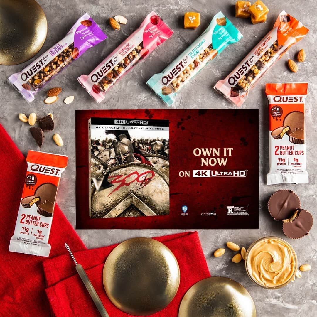 questnutritionさんのインスタグラム写真 - (questnutritionInstagram)「MOVIE NIGHT GIVEAWAY! 🎥🤩 Five (5) winners will win one box of Peanut Butter Cups, four boxes of Snack Bars (one box of each flavor), & one 300 4K Digital Movie. • TO ENTER: 1️⃣. LIKE this post. 2️⃣. FOLLOW @questnutrition. (We check 🧐) 3️⃣. TAG THREE FRIENDS you’d have movie night with!👇 (one entry per person) • Spartans! Prepare for glory! Relive the greatest underdog story based on Frank Miller’s graphic novel with Zack Snyder’s 300 now in 4K Ultra HD. Visit link to see more - http://bit.ly/3004KMovieWHV. #300in4k Official rules: https://onaquest.co/3004ksweepsrules. Sweepstakes begins on 10/6/20 & ends 10/12/20. NO PURCHASE NECESSARY. Must be 18 & legal resident of the U.S. WINNERS MUST REDEEM DIGITAL MOVIE OFFER BY 12/31/2022.」10月7日 2時00分 - questnutrition