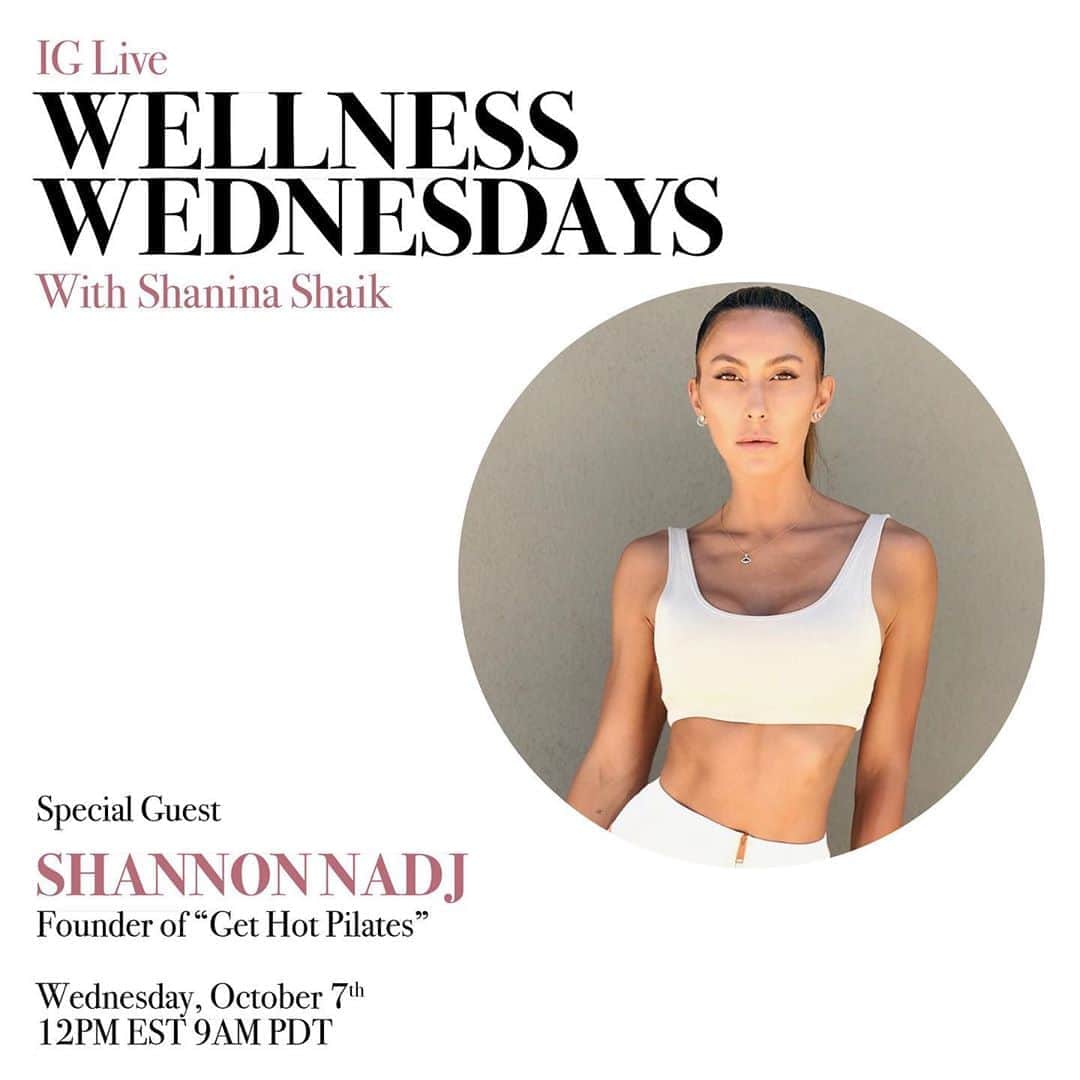 シャニーナ・シャイクのインスタグラム：「Doing something a little different for WELLNESS WEDNESDAYS. Please tune in for  a “Get Hot” Pilates workout tomorrow! Shannon is my LA based Pilates trainer. I’m always in the best shape when I’m consistently training with her , so I would highly recommended to follow our workout tomorrow 🔥」