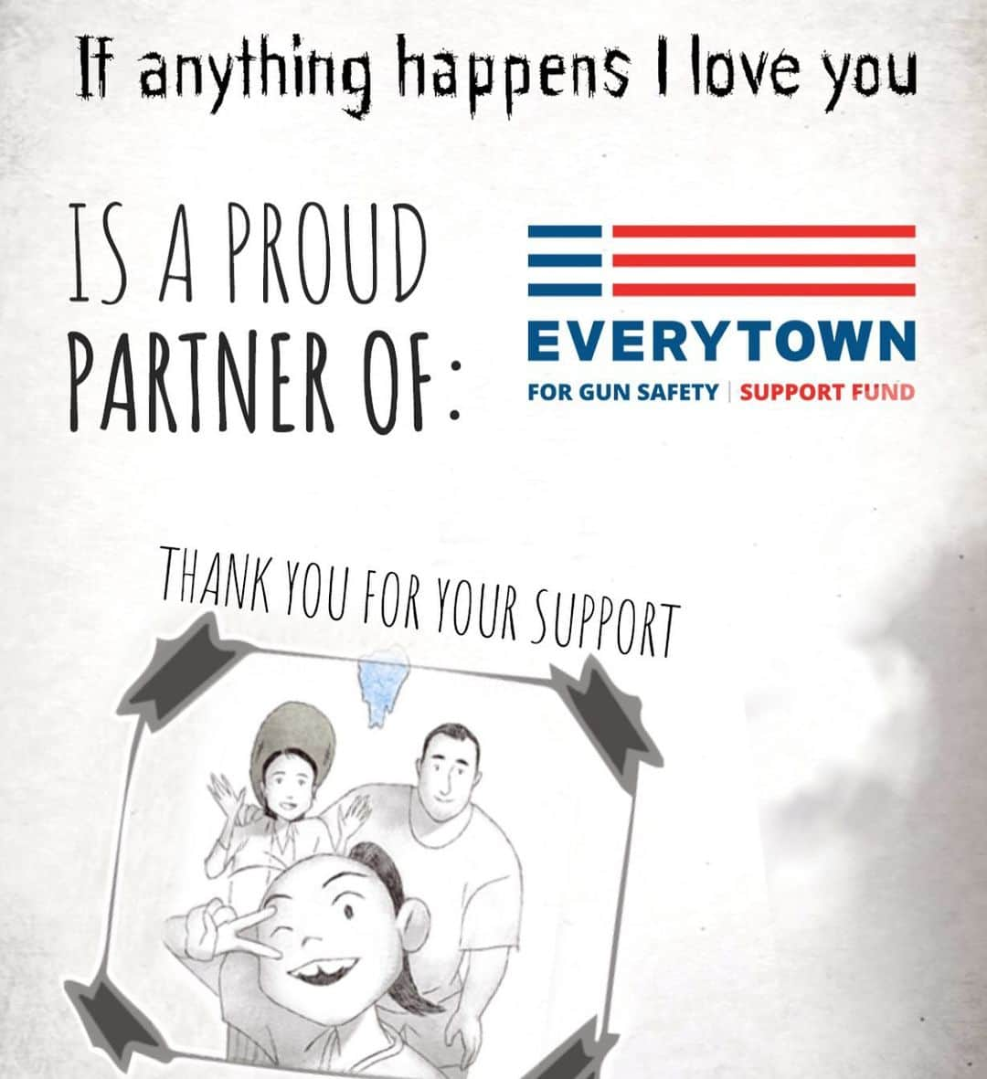 ウィル・マコーマックのインスタグラム：「Thank you to @everytown for your support of our film and the Incredible work you do. Please follow us at @ifanything_film」