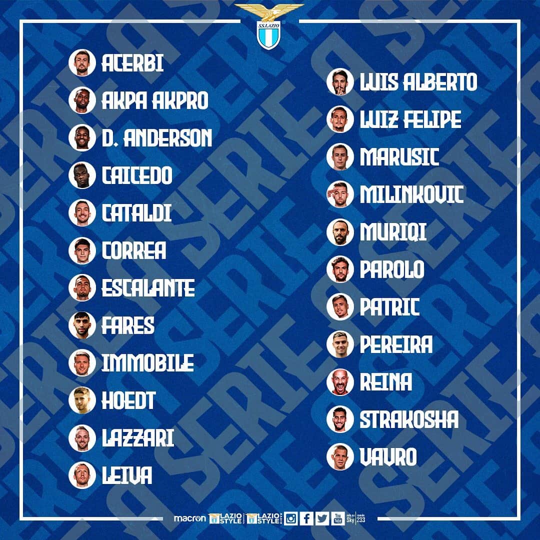 SSラツィオさんのインスタグラム写真 - (SSラツィオInstagram)「📋 #SSLazio squad lists for 2020-2021 Serie A and UEFA Champions League  #CMonEagles 🦅」10月7日 3時45分 - official_sslazio