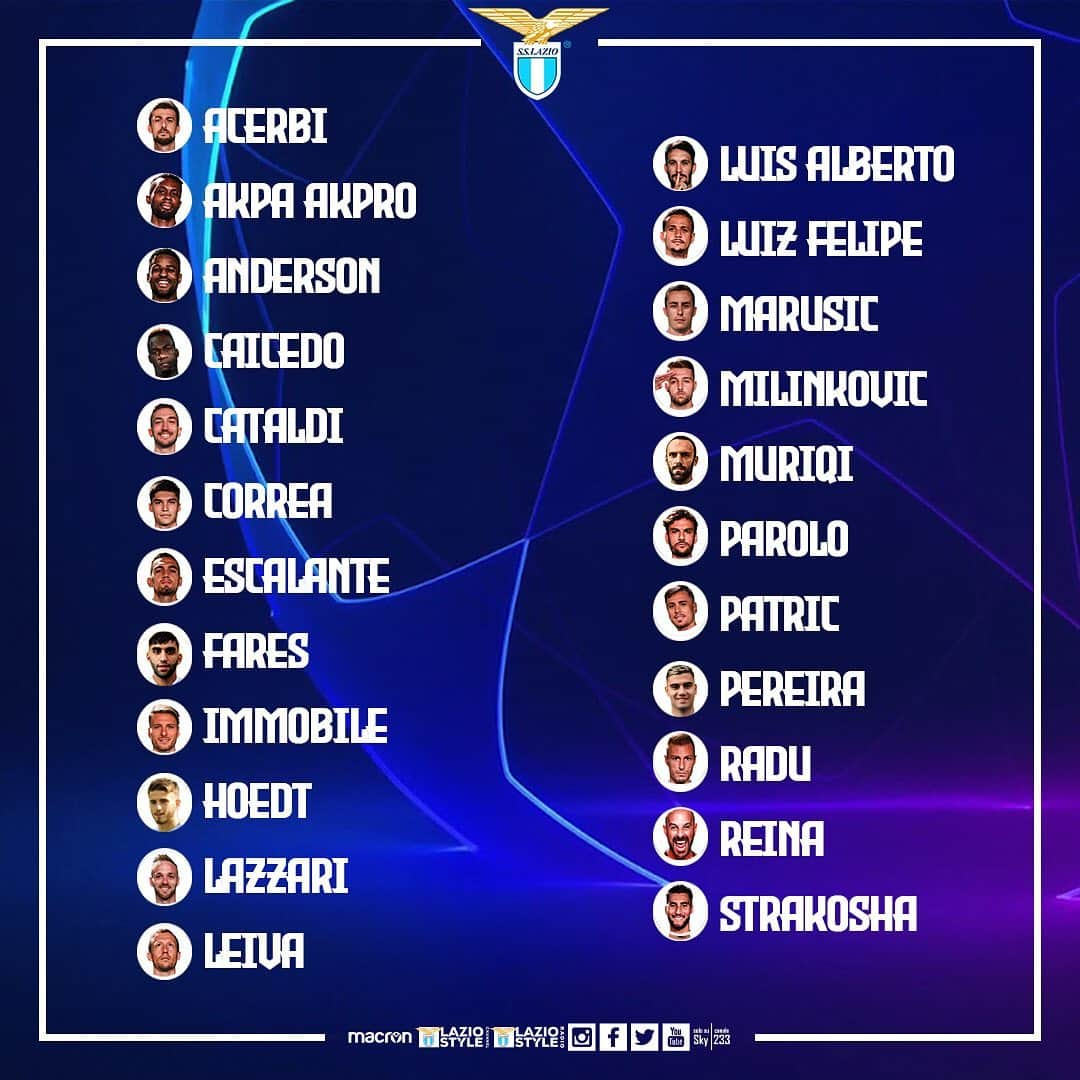 SSラツィオさんのインスタグラム写真 - (SSラツィオInstagram)「📋 #SSLazio squad lists for 2020-2021 Serie A and UEFA Champions League  #CMonEagles 🦅」10月7日 3時45分 - official_sslazio