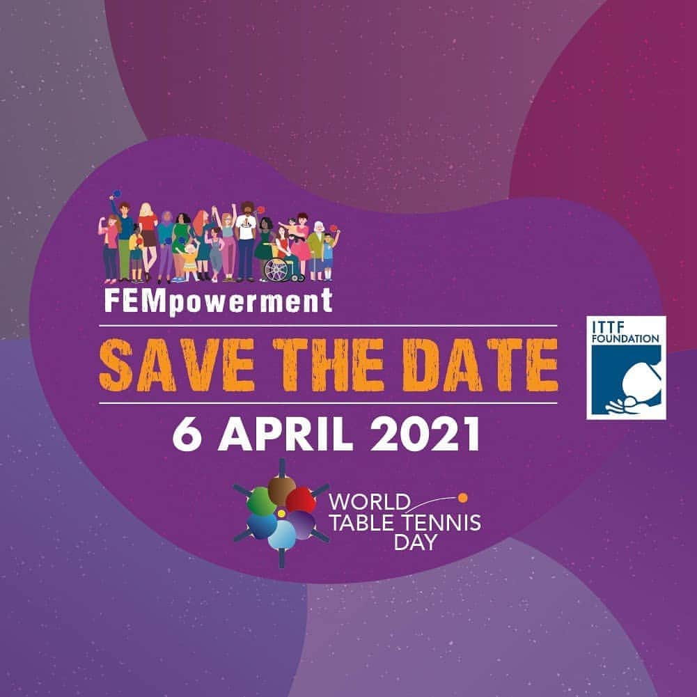 ITTF Worldさんのインスタグラム写真 - (ITTF WorldInstagram)「Are you ready for #GenderEquality and #FEMpowerment at the 2021 #WorldTableTennisDay?  Find out more on ITTFFoundation.org and SAVE THE DATE 🗓️🖋️  @ittffoundation #6April #TableTennis #PingPong #Tischtennis #Bordtennis #tenisdemesa #tennisdetable #乒乓球 #桌球 #卓球 #탁구  #настольныйтеннис」10月7日 14時25分 - wtt