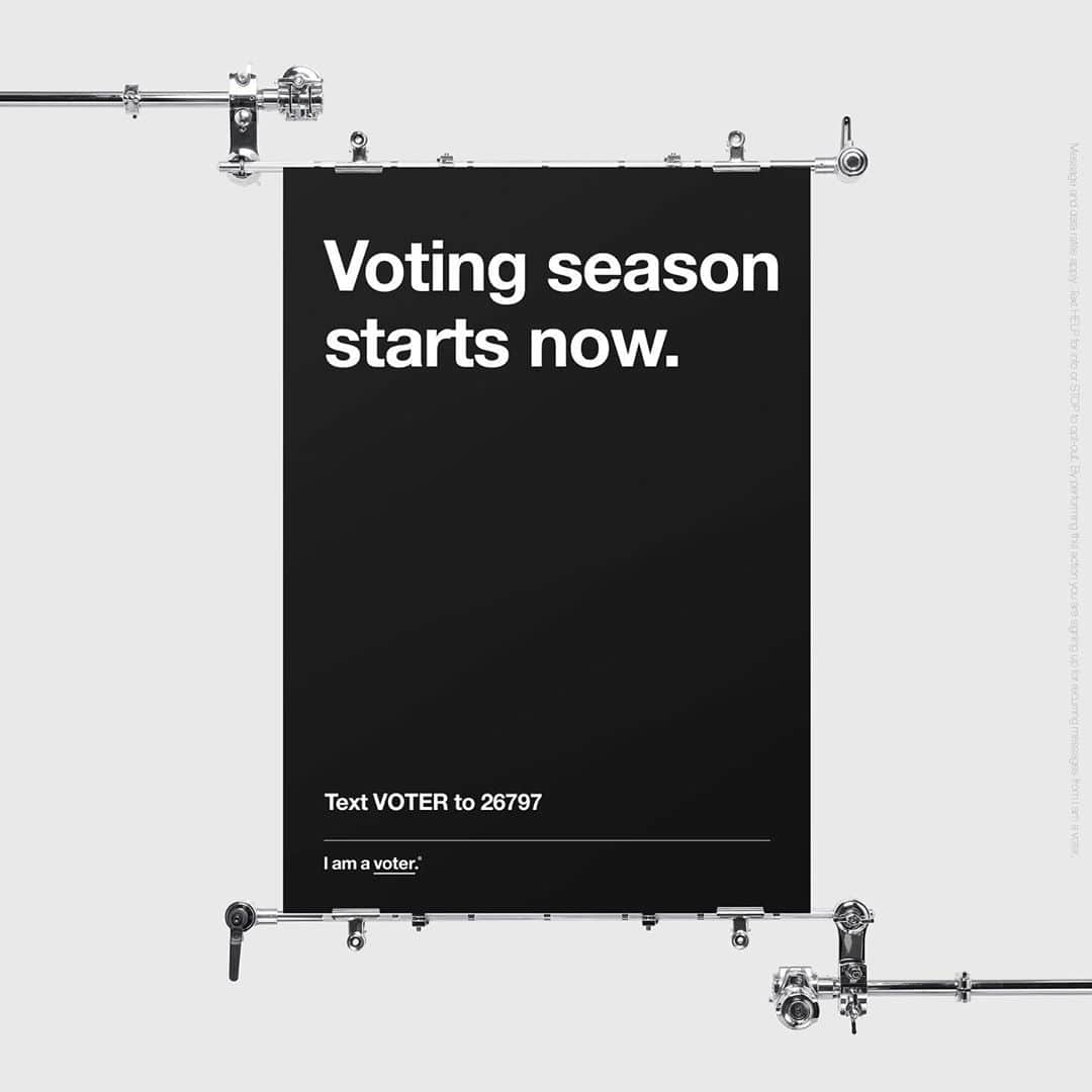 リンジー・モーガンのインスタグラム：「Today is the launch of Voting Season! And it is absolutely critical to make your voting plan today – whether it be by mail, early in person, or at the polls on Election Day. Text VOTER to 26797 to make your plan now to become an #octobervoter. #iamavoter @iamavoter」