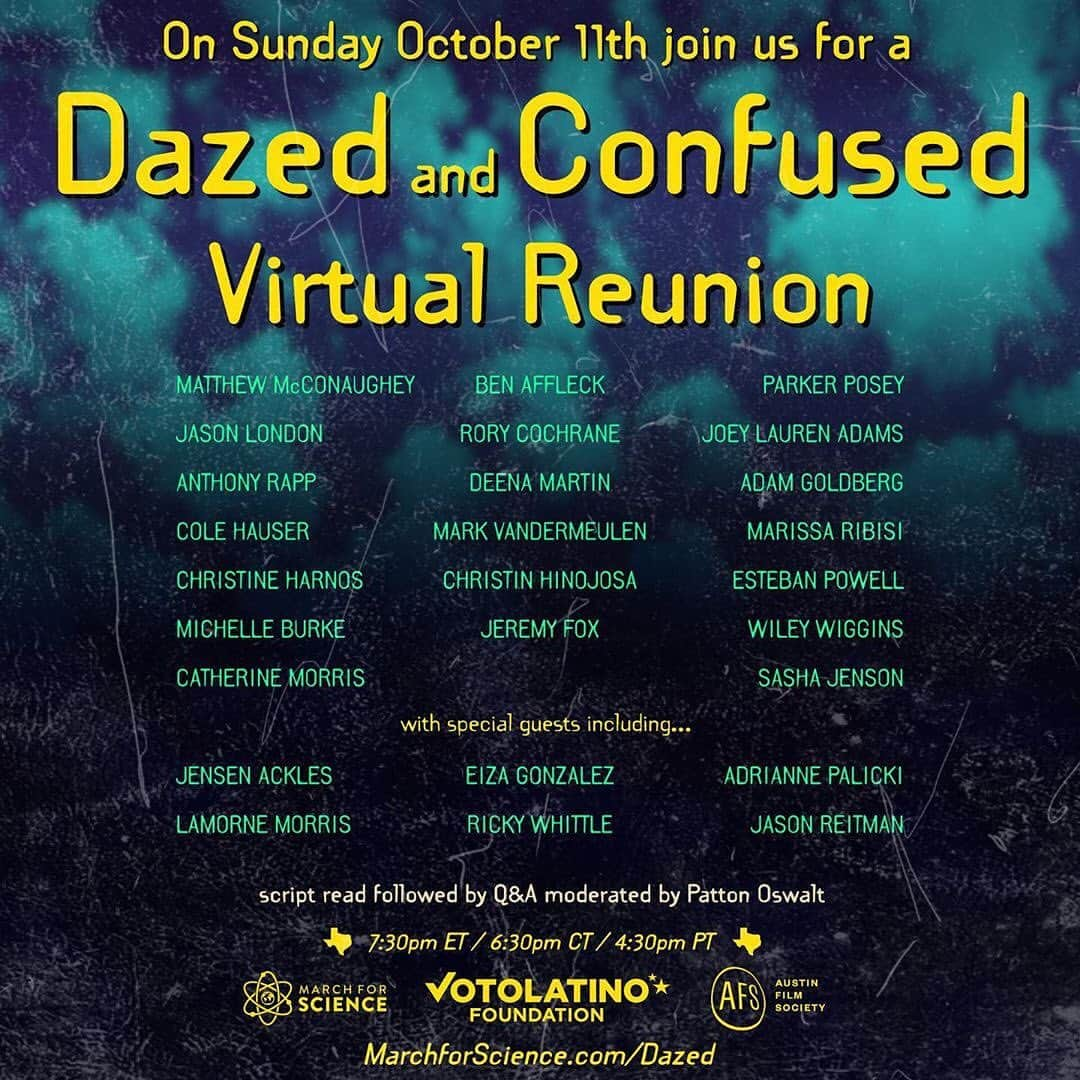 ロザリオ・ドーソンさんのインスタグラム写真 - (ロザリオ・ドーソンInstagram)「Excited to announce the special guests for the LIVE script reading of Dazed and Confused this Sunday, October 11. @jensenackles @lamorne @eizagonzalez @palicki.adrianne @rickywhittle and @jasonreitman as our narrator. #AlrightAlrightLetsVote Marchforscience.com/dazed」10月7日 6時15分 - rosariodawson