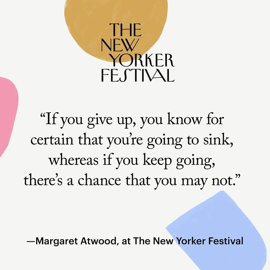 The New Yorkerさんのインスタグラム写真 - (The New YorkerInstagram)「At the 2020 @NewYorkerFest, @jiatortellini asked @therealmargaretatwood if she ever feels hopeless during the pandemic. Yes, Atwood said, but it’s worth fighting back.」10月7日 8時30分 - newyorkermag