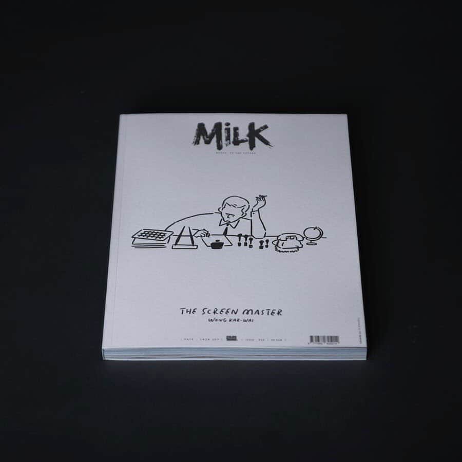 Yu Nagabaのインスタグラム：「Cover artwork for @milkmagazine_hk (Hong Kong) ウォン・カーウァイ特集 ポスターつきです。  #milkmagazine_hk #wongkarwai #kaerusensei #yunagaba #長場雄」