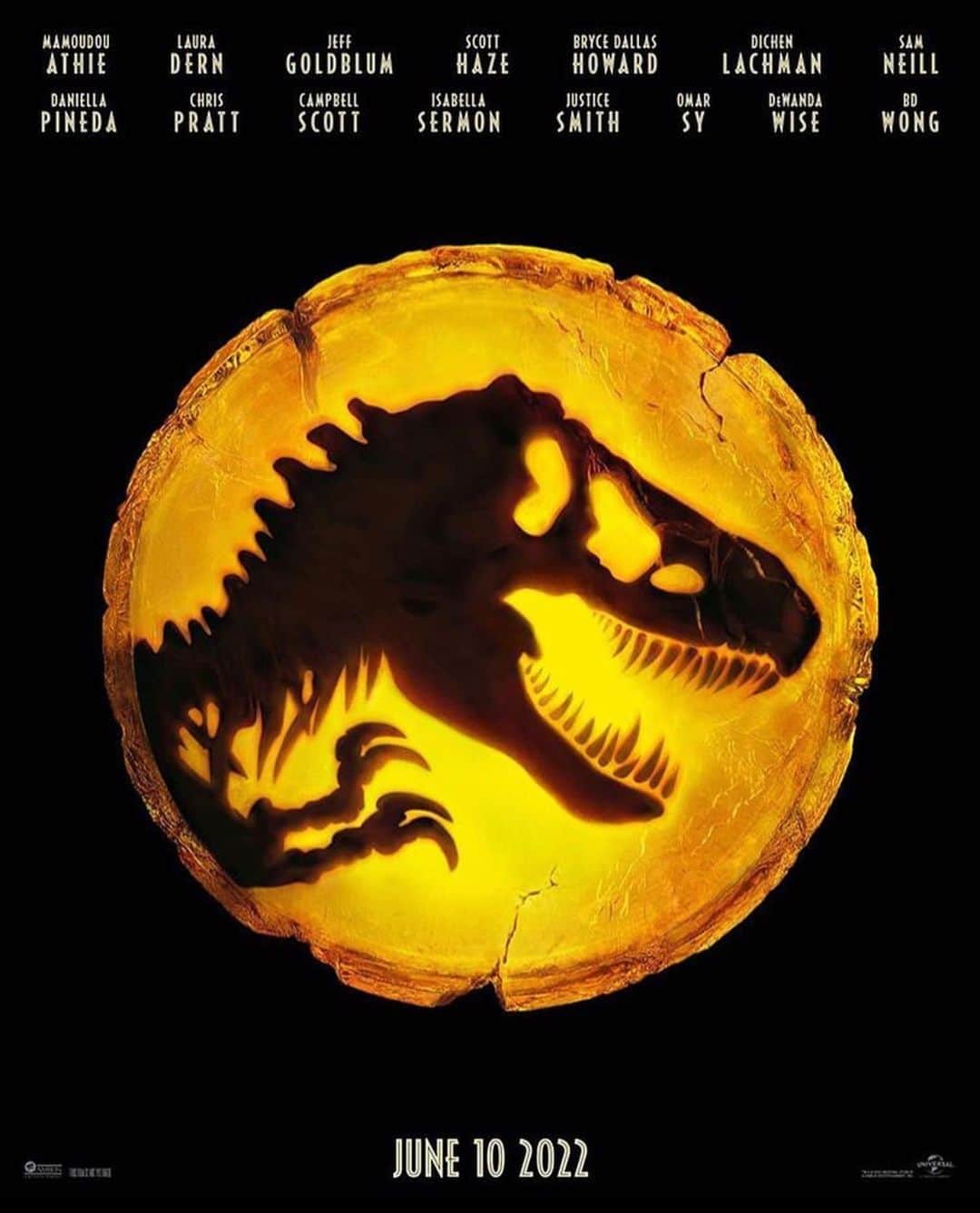 オマール・シーさんのインスタグラム写真 - (オマール・シーInstagram)「JURASSIC WORLD : DOMINION  JUNE 10, 2022  You can call it Jurassic World 3 or Jurassic Park 6 🤟🏿」10月7日 9時50分 - omarsyofficial