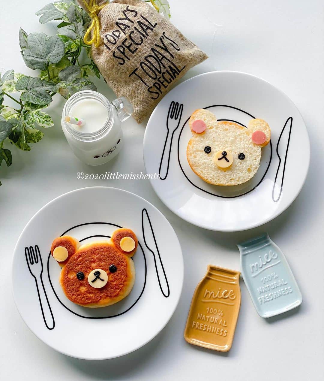 Little Miss Bento・Shirley シャリーのインスタグラム：「Today’s special is bear 🐻🍞 ! How is everyone’s week going? Hope it’s going beary well ~~~ ❤️」