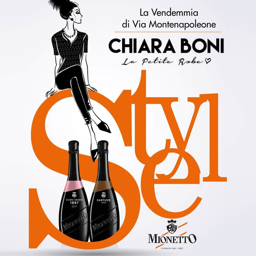 Mionetto Proseccoのインスタグラム：「Nel cuore di Milano, in occasione de “La Vendemmia”, si celebra nuovamente il connubio tra moda e Mionetto.⁣⁣ ⁣⁣ Giovedì 8 ottobre, dalle 19.30 alle 21.30, le creazioni di @chiarabonilapetiterobe incontrano le bollicine di Valdobbiadene Superiore di Cartizze DOCG e Cuvée Sergio 1887 Rosé - Luxury Collection.⁣⁣ ⁣⁣ #vendemmiadiviamontenapoleone #mionettoprosecco #mionettoinsieme #designdelgusto #ChiaraBoni #LaPetiteRobe⁣⁣ ⁣⁣ Bevi Mionetto responsabilmente」