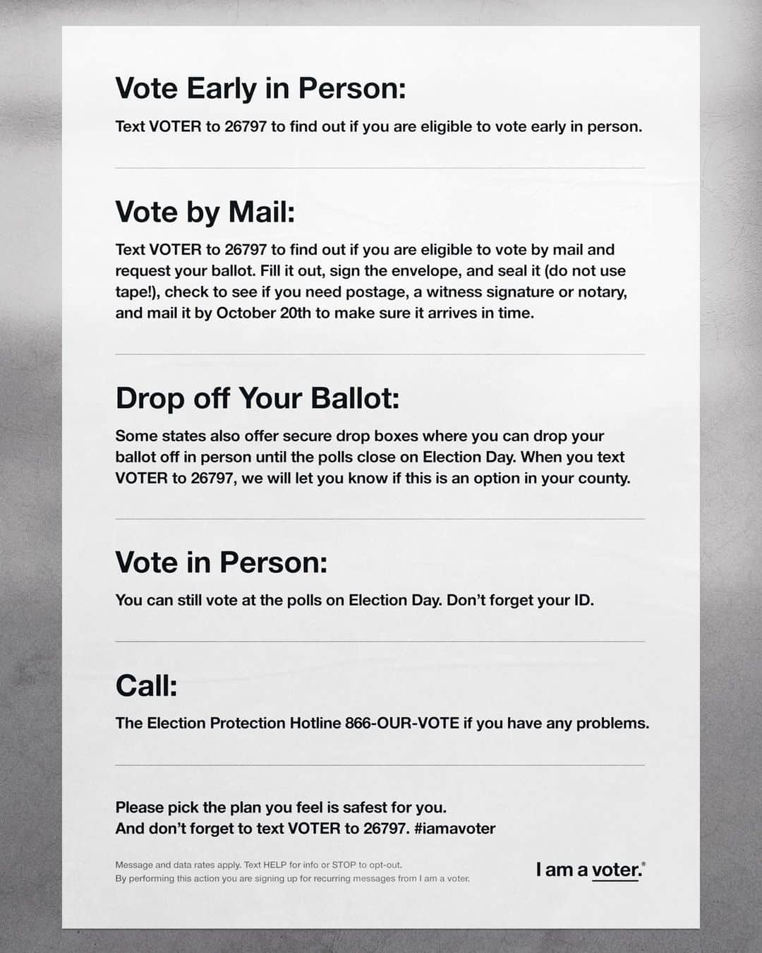 ミンカ・ケリーさんのインスタグラム写真 - (ミンカ・ケリーInstagram)「It’s Voting Season! And it is absolutely critical to make your voting plan – whether it be by mail, early in person, or at the polls on Election Day. Text VOTER to 26797 to make your plan now to become an #octobervoter. #iamavoter @iamavoter」10月7日 22時43分 - minkakelly