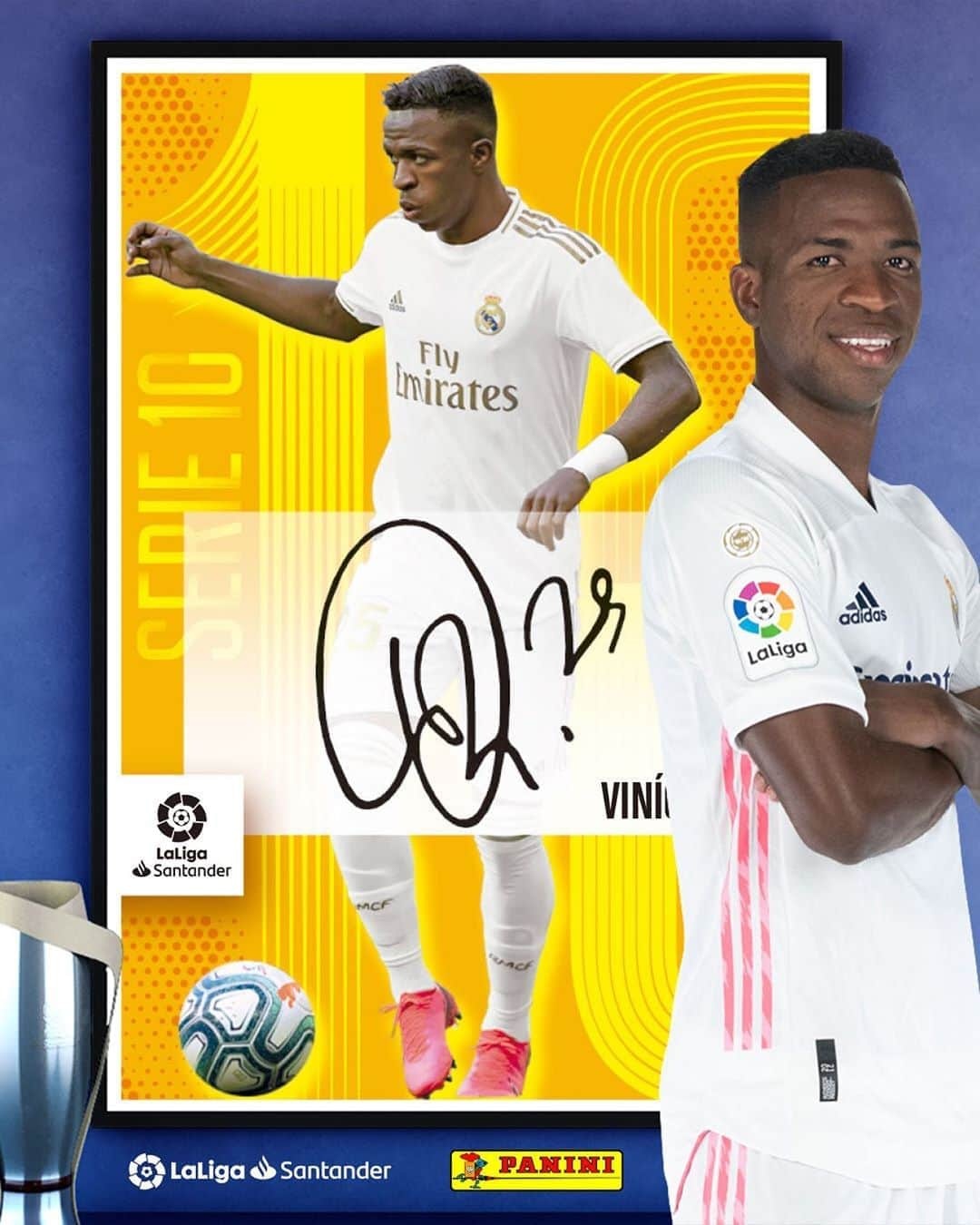 LFPさんのインスタグラム写真 - (LFPInstagram)「Signed by @vinijr. 🖋⚽️👑  Firmado por Vini Jr. 🖋⚽️👑  #Panini #ViniJr #RealMadrid #LaLigaSantander #LaLiga #YouHaveToLiveIt #HayQueVivirla」10月7日 23時00分 - laliga