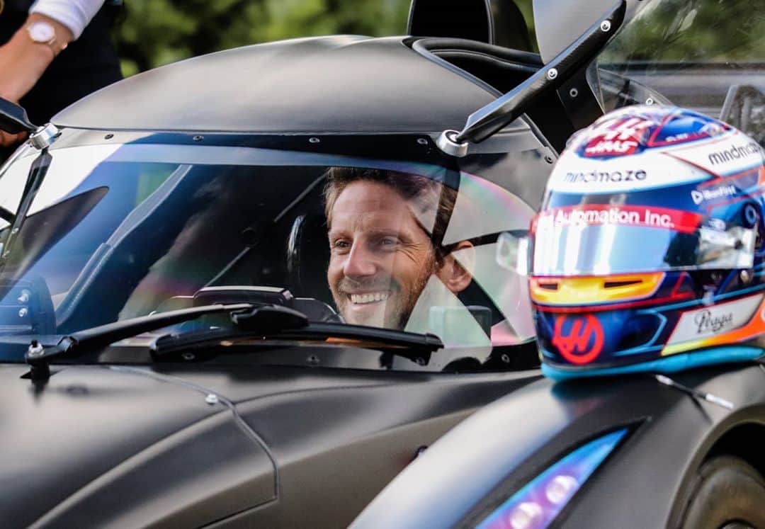 ロマン・グロージャンのインスタグラム：「Had a great time filming for @praga_cars back in Silverstone between the Grand Prix meeting with two of their drivers. Full video the Praga IG account  #r8g」