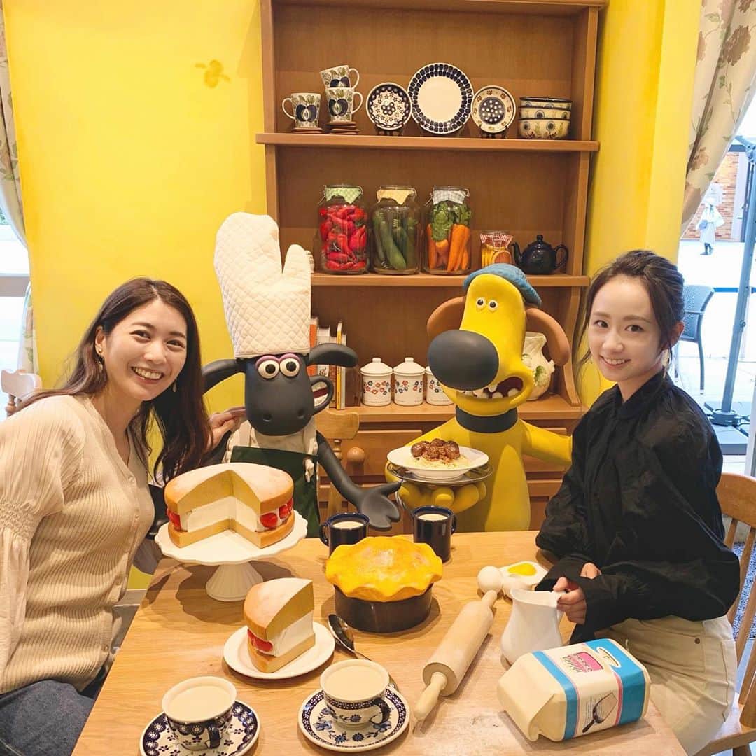 筒井萌子のインスタグラム：「* ひつじのショーンカフェ☕️ 癒された〜𓃟ﻌﻌﻌ❤︎ りえちゃん @imayuki_r と沢山お話できた◡̈♥︎ ・ #筒井萌子 #女優 #actress #モデル #model #岡山  #shooting #instagood #instalike #converse #撮影 #followme #instalike #ゴルフ #ゴルフ女子 #ゴルフコーデ #골프 #좋아요반사 #좋아요그램 #좋아요환영 #데일리그램 #패션 #오오티디 #카페」