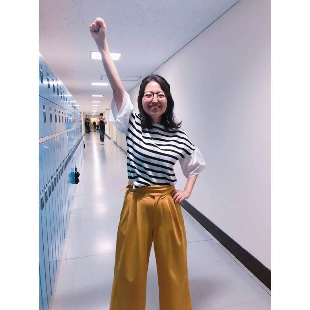 福岡良子のインスタグラム：「6/27(2019) #きょうの変身  #太陽戦隊サンバルカン #シブ5時 #150cm  #気象予報士  #おちびコーデ  #低身長コーデ」