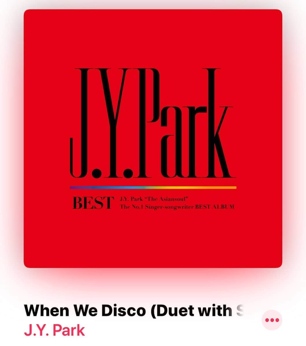 金子エミさんのインスタグラム写真 - (金子エミInstagram)「再生回数64万回　 박진영 (J.Y. Park) "When We Disco  J.Y. Parkさん好きで…最近YouTubeでこちらのPVを見ていました。 切なさの中に情熱を感じる曲で、何だか好きです❤️♪  今日はこの曲を聴いて、家モード〜仕事モードに 切り替えられました。  そのJ.Y.PARＫさんがBESTアルバムを発売したのですね❤️♪ アップルミュージックから早速ダウンロードしましたが…  CDを購入するとJ.Y.PARKさんの語録が付録に付いているという特典！  とある番組の中で話していた好きな言葉は 『才能が夢を叶えるわけではない』という言葉。CD買おうかなぁ！  #アップルミュージック  #JYPARK #ジェイワイパーク  #bestalbum  #ベストアルバム #日本発売　🇯🇵」10月7日 18時23分 - emikaneko1114